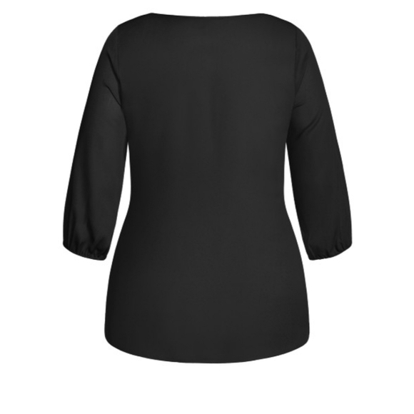 City Chic Plus Size Sexy Fling Elbow Sleeve Top - Picture 9 of 11